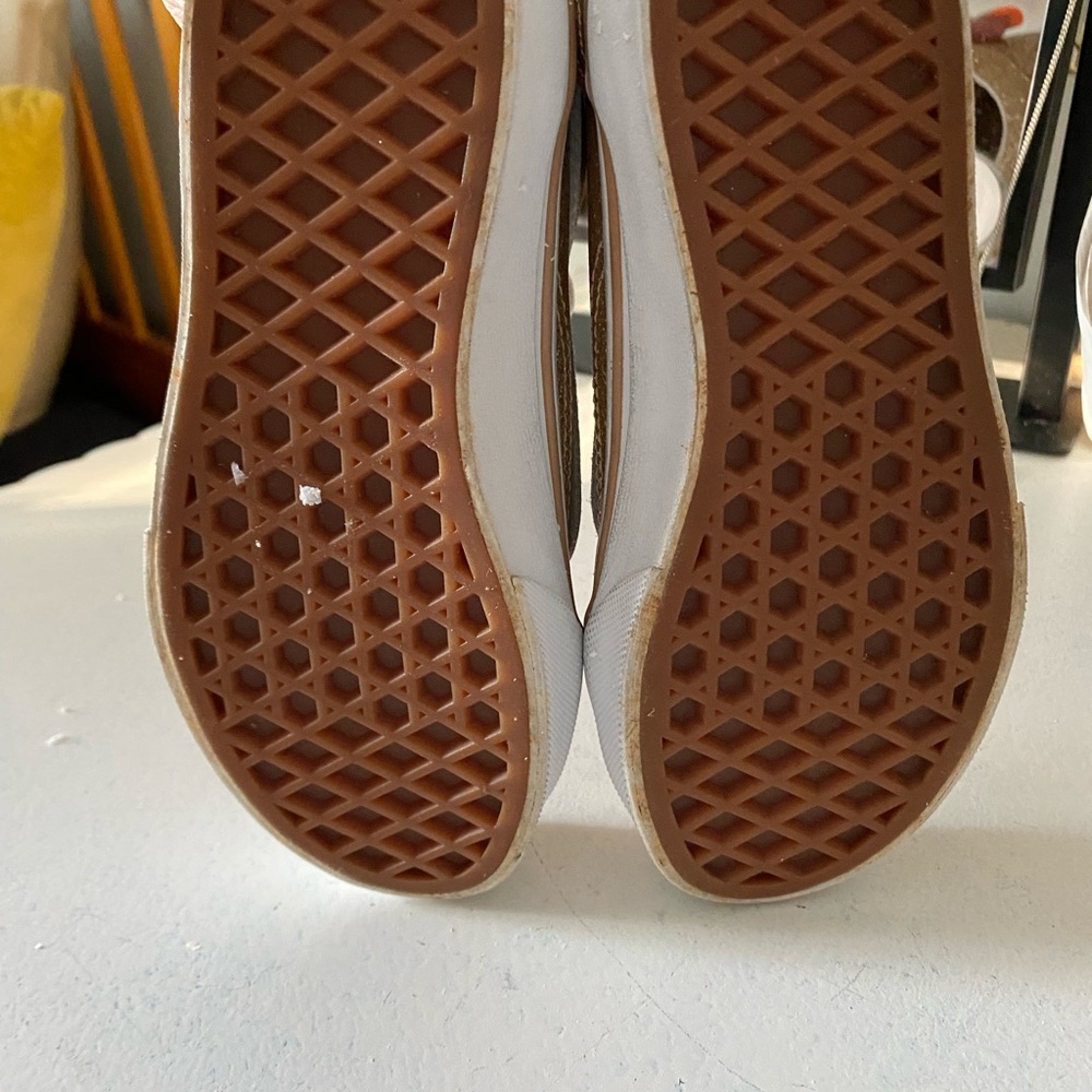 Vans Kids Glitter Gold and White Low-Top Sneakers - Picture 6 of 6